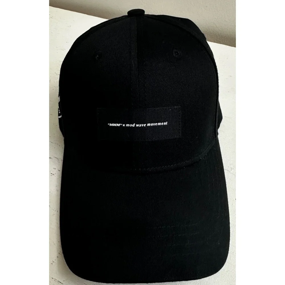 MWM mens golf hat black with mod way movement logo slideback new w/out tags
